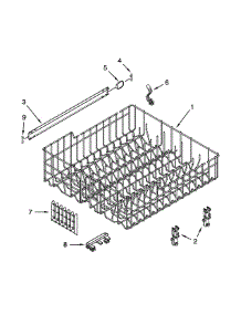 Upper Rack And Track Parts parts for Kenmore Dishwasher 665.13032K115 (66513032K115, 665 13032K115) from AppliancePartsPros.com