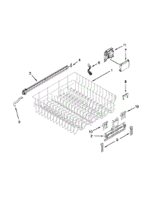 Upper Rack And Track Parts parts for Kenmore Dishwasher 665.13042K115 (66513042K115, 665 13042K115) from AppliancePartsPros.com