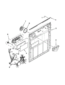 Inner Door Parts parts for Kenmore Dishwasher 665.13273K115 (66513273K115, 665 13273K115) from AppliancePartsPros.com