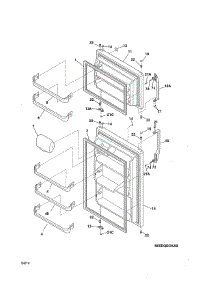 Door parts for Kenmore Refrigerator 253.7888401E (2537888401E, 253 7888401E) from AppliancePartsPros.com