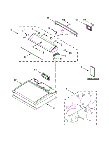 Top And Console Parts parts for Kenmore Dryer 110.78133412 (11078133412, 110 78133412) from AppliancePartsPros.com