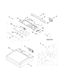 Top And Console Parts parts for Kenmore Dryer 110.68133411 (11068133411, 110 68133411) from AppliancePartsPros.com