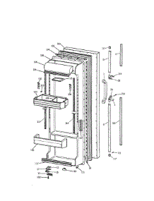 Fresh Food Door parts for Kenmore Refrigerator 363.9552724 (3639552724, 363 9552724) from AppliancePartsPros.com
