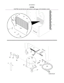 System parts for Kenmore Freestanding Freezer 253.22052611 (25322052611, 253 22052611) from AppliancePartsPros.com