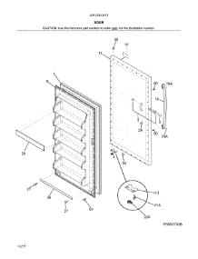 Door parts for Kenmore Freestanding Freezer 253.22442413 (25322442413, 253 22442413) from AppliancePartsPros.com