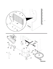 System parts for Kenmore Freestanding Freezer 253.22040510 (25322040510, 253 22040510) from AppliancePartsPros.com