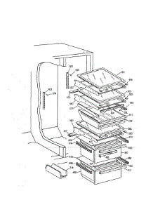 Fresh Food Section parts for Kenmore Refrigerator 363.9552752 (3639552752, 363 9552752) from AppliancePartsPros.com