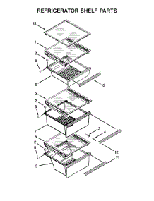 Refrigerator Shelf Parts parts for Kenmore Refrigerator 106.51139213 (10651139213, 106 51139213) from AppliancePartsPros.com