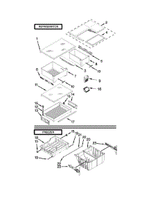 Shelf Parts parts for Kenmore Refrigerator 106.73002511 (10673002511, 106 73002511) from AppliancePartsPros.com