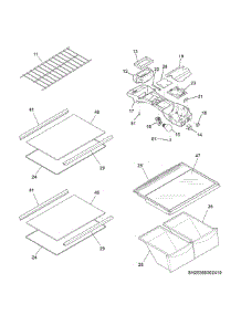 Shelves parts for Kenmore Refrigerator 253.60309415 (25360309415, 253 60309415) from AppliancePartsPros.com
