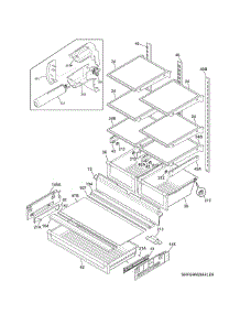 Shelves parts for Kenmore Refrigerator 253.70413417 (25370413417, 253 70413417) from AppliancePartsPros.com
