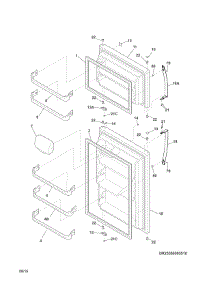 Doors parts for Kenmore Refrigerator 253.70505511 (25370505511, 253 70505511) from AppliancePartsPros.com