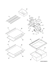 Shelves parts for Kenmore Refrigerator 253.70402413 (25370402413, 253 70402413) from AppliancePartsPros.com
