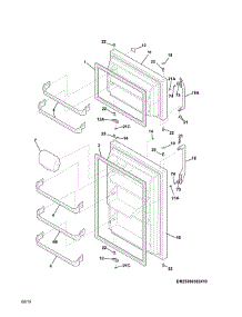 Doors parts for Kenmore Refrigerator 253.70409413 (25370409413, 253 70409413) from AppliancePartsPros.com