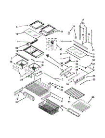 Shelf Parts parts for Kenmore Refrigerator 596.79413411 (59679413411, 596 79413411) from AppliancePartsPros.com
