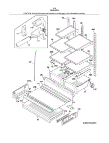 Shelves parts for Kenmore Refrigerator 253.70343416 (25370343416, 253 70343416) from AppliancePartsPros.com