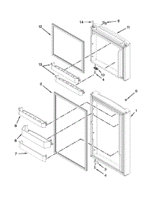 Door Parts parts for Kenmore Refrigerator 106.76393412 (10676393412, 106 76393412) from AppliancePartsPros.com
