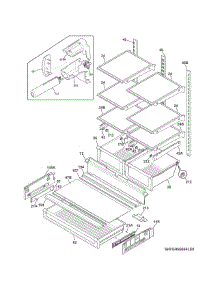 Shelves parts for Kenmore Refrigerator 253.70419412 (25370419412, 253 70419412) from AppliancePartsPros.com