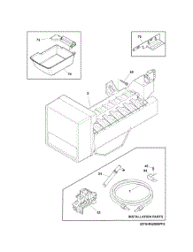 Ice Maker parts for Kenmore Refrigerator 253.70412414 (25370412414, 253 70412414) from AppliancePartsPros.com
