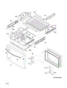 Freezer Drawer, Baskets parts for Kenmore Refrigerator 253.70412412 (25370412412, 253 70412412) from AppliancePartsPros.com