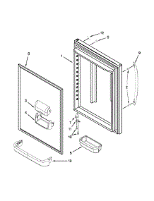 Refrigerator Door Parts parts for Kenmore Refrigerator 596.79349510 (59679349510, 596 79349510) from AppliancePartsPros.com
