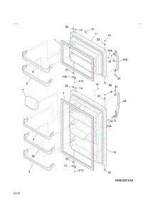 Doors parts for Kenmore Refrigerator 253.60503411 (25360503411, 253 60503411) from AppliancePartsPros.com
