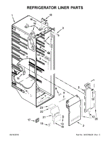 Refrigerator Liner Parts parts for Kenmore Refrigerator 106.51763510 (10651763510, 106 51763510) from AppliancePartsPros.com