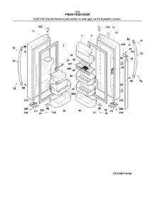 Fresh Food Door parts for Kenmore Refrigerator 253.70343413 (25370343413, 253 70343413) from AppliancePartsPros.com