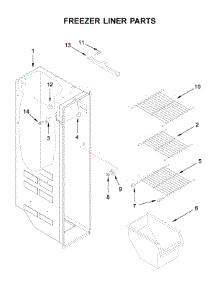 Freezer Liner Parts parts for Kenmore Refrigerator 106.51723410 (10651723410, 106 51723410) from AppliancePartsPros.com