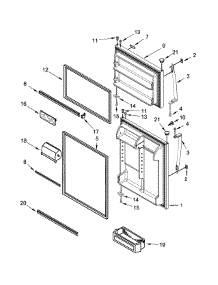 Door Parts parts for Kenmore Refrigerator 106.70214410 (10670214410, 106 70214410) from AppliancePartsPros.com