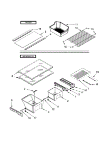 Shelf Parts parts for Kenmore Refrigerator 106.70212410 (10670212410, 106 70212410) from AppliancePartsPros.com