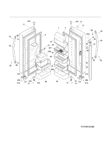 Fresh Food Doors parts for Kenmore Refrigerator 253.70343210 (25370343210, 253 70343210) from AppliancePartsPros.com