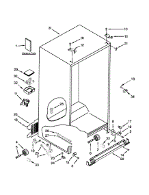 Cabinet Parts parts for Kenmore Refrigerator 106.51133210 (10651133210, 106 51133210) from AppliancePartsPros.com