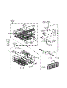 Rack Assy parts for Lg Dishwasher LDF6810BB-01 from AppliancePartsPros.com