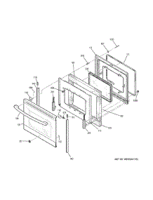 Door parts for Ge Range JB645FK4DS from AppliancePartsPros.com