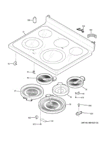 Cooktop parts for Ge Range JB750DJ1CC from AppliancePartsPros.com