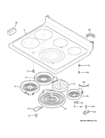 Cooktop parts for Ge Range JB870SF4SS from AppliancePartsPros.com