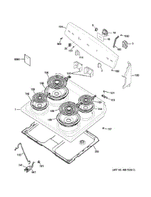 Control Panel & Cooktop parts for Ge Range JBS10DF1WW from AppliancePartsPros.com