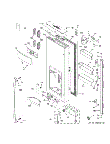 Dispenser Door parts for Ge Refrigerator GFD28GMLBES from AppliancePartsPros.com