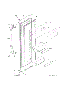 Fresh Food Door parts for Ge Refrigerator PSE25KGHGHBB from AppliancePartsPros.com