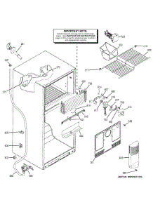 Freezer Section parts for Ge Refrigerator GTH18DCDLRWW from AppliancePartsPros.com