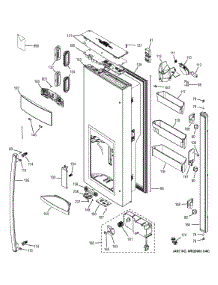 Dispenser Door parts for Ge Refrigerator GFE26GMHFES from AppliancePartsPros.com