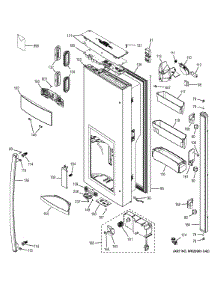 Dispenser Door parts for Ge Refrigerator GFE28HSHCSS from AppliancePartsPros.com