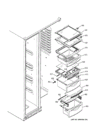 Fresh Food Shelves parts for Ge Refrigerator PSE29KSEBCSS from AppliancePartsPros.com