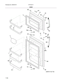 Doors parts for Frigidaire Refrigerator FFHT1621TS1 from AppliancePartsPros.com