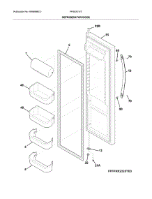 Refrigerator Door parts for Frigidaire Refrigerator FFSS2315TS0 from AppliancePartsPros.com