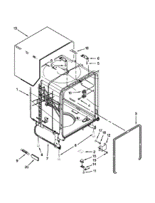 Tub And Frame Parts parts for Kenmore Dishwasher 665.13033K115 (66513033K115, 665 13033K115) from AppliancePartsPros.com