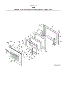 Door parts for Kenmore Wall Oven 790.49517711 (79049517711, 790 49517711) from AppliancePartsPros.com