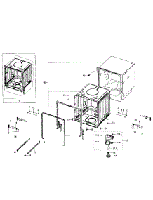 Tub Assy parts for Samsung Dishwasher DW80J7550US/AA-00 from AppliancePartsPros.com