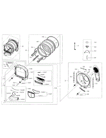 Drum Parts parts for Samsung Dryer DV48J7700EW/A2-00 from AppliancePartsPros.com